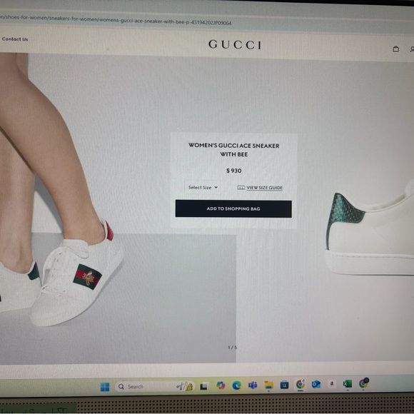 Gucci Ace Sneaker with Bee - Picture 10 of 10